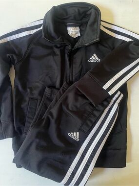 adidas Black Jacket with White Logo Tag
